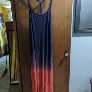 Strappy ombre maxi dress with pockets